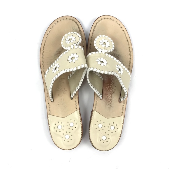 Jack Rogers Shoes - Jack Rogers Thong Sandals Cream Ivory 3234